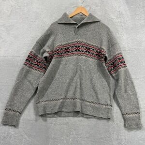 Vintage 60s Jantzen Sweater Men XL Geometric USA Preppy Academia Winter‎ Luxury